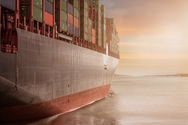 shipping containers on boat